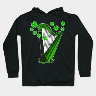 St Patrick's Day Harp Teacher Harpist Irish Musician Hoodie